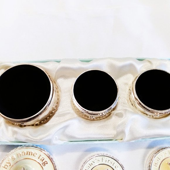 Elegance-Baby Name Tag, First Curl, First Tooth Set-3 Piece Silver Tone Set - Picture 8 of 13